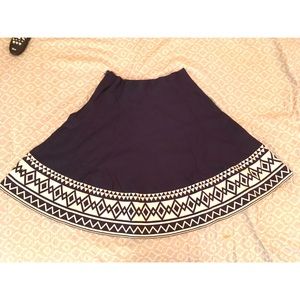 Navy blue/white Bell shaped skirt